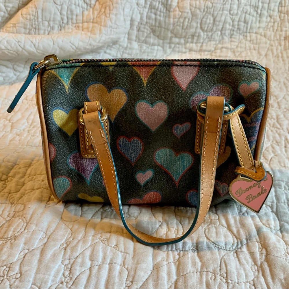 Y2k Dooney & Bourke scribble hearts mini bag